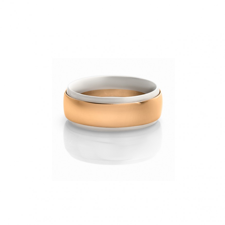 SATURN BAND, Silver and Yellow Gold  - DFLY Paris