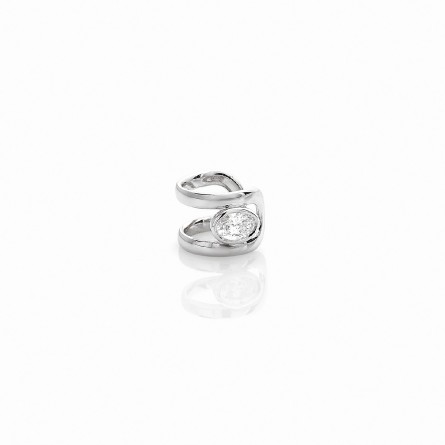 ORNEMENT D'OREILLES DNOX Or gris 18k (750/1000). - DFLY Paris