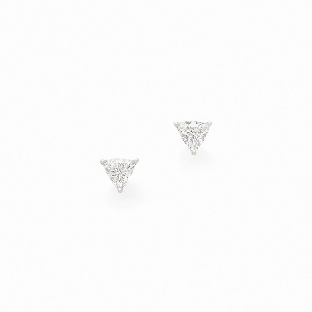 Diamondfly Ear Studs 18k (750/1000) White Gold. - DFLY Paris