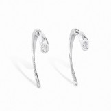 BOUCLES D'OREILLES ODDITY Or gris 18k (750/1000). - DFLY Paris