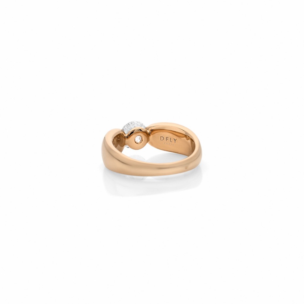 BAGUE ALCIONE Or jaune 18k (750/1000). - DFLY Paris