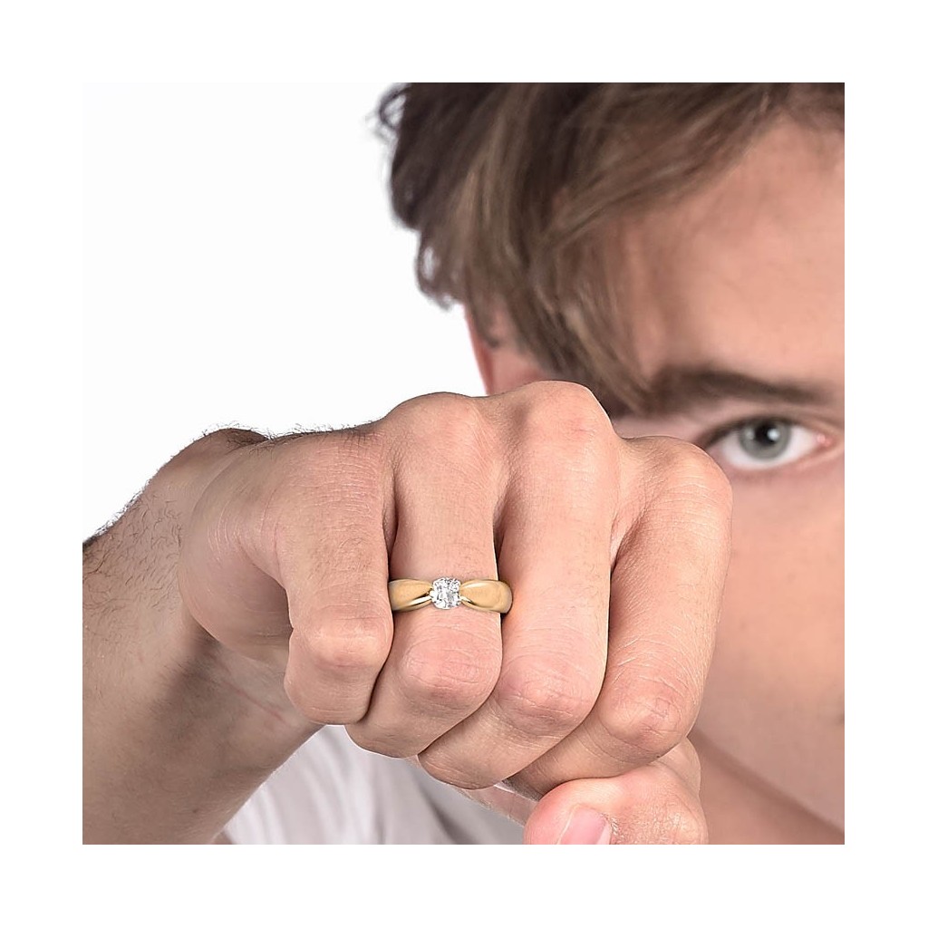 BAGUE ALCIONE Or jaune 18k (750/1000). - DFLY Paris