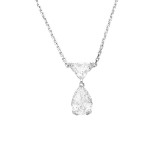 RAS DU COU POIRE DIAMONDFLY Or gris 18k (750/1000). - DFLY Paris