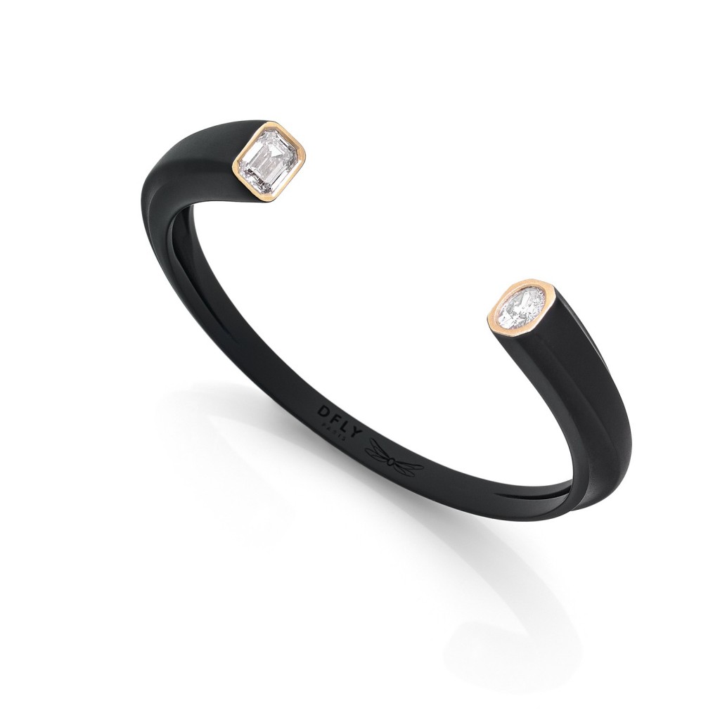 BRACELET ODDITY BLACK LINE Or jaune noirci 18K (750/1000) - DFLY Paris