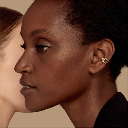 Yellow Gold Cobra Earrings with lab grown diamonds DFLY