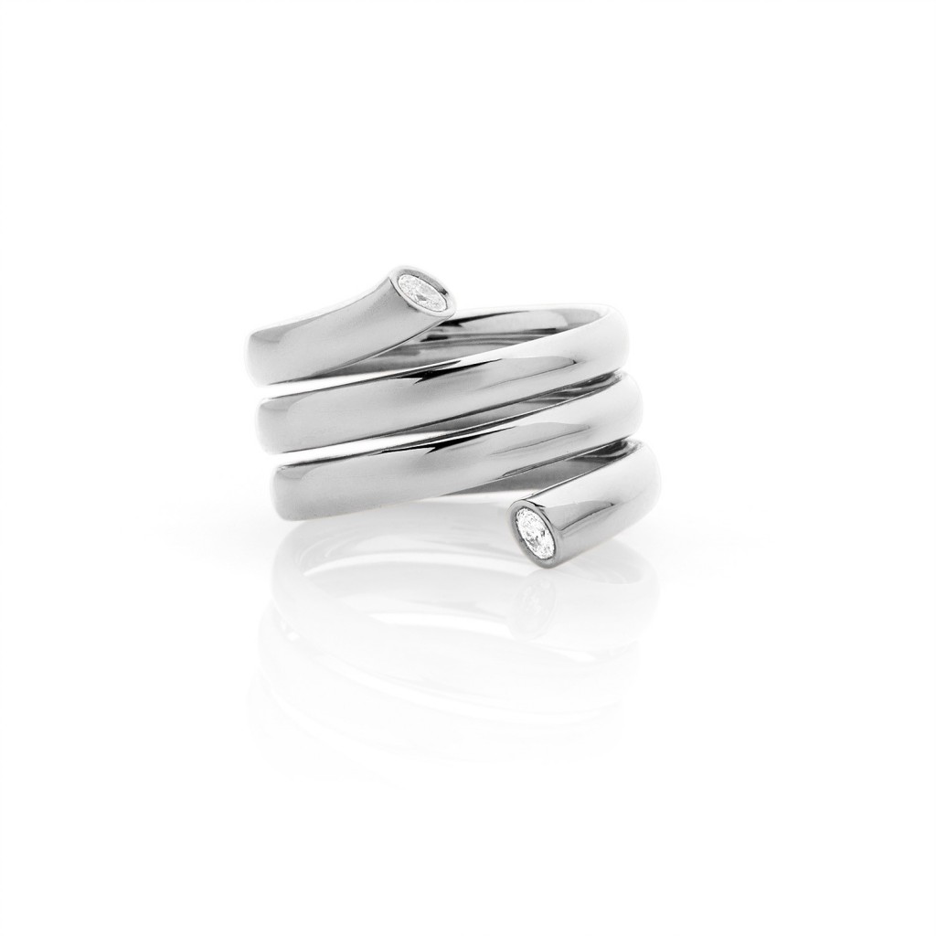 COBRA RING 18k (750/1000) White Gold. - DFLY Paris