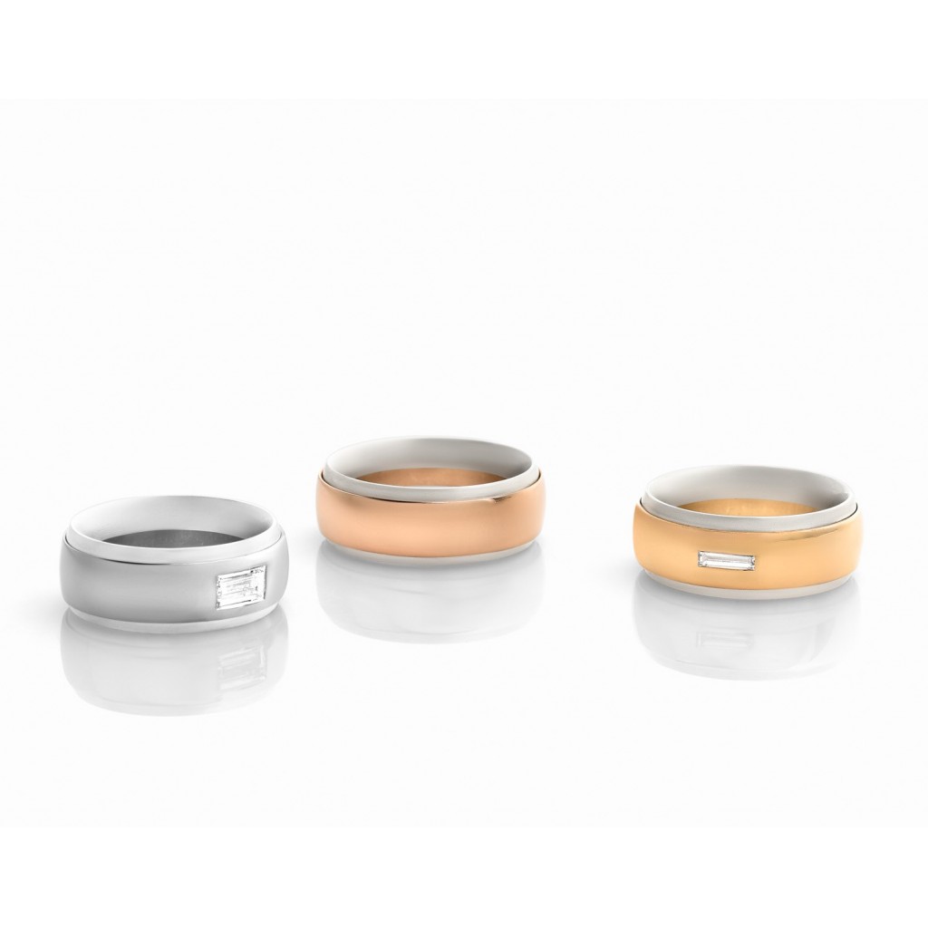 ANNEAU SATURN Argent (925/1000) & Or jaune 18K (750/1000) - DFLY Paris