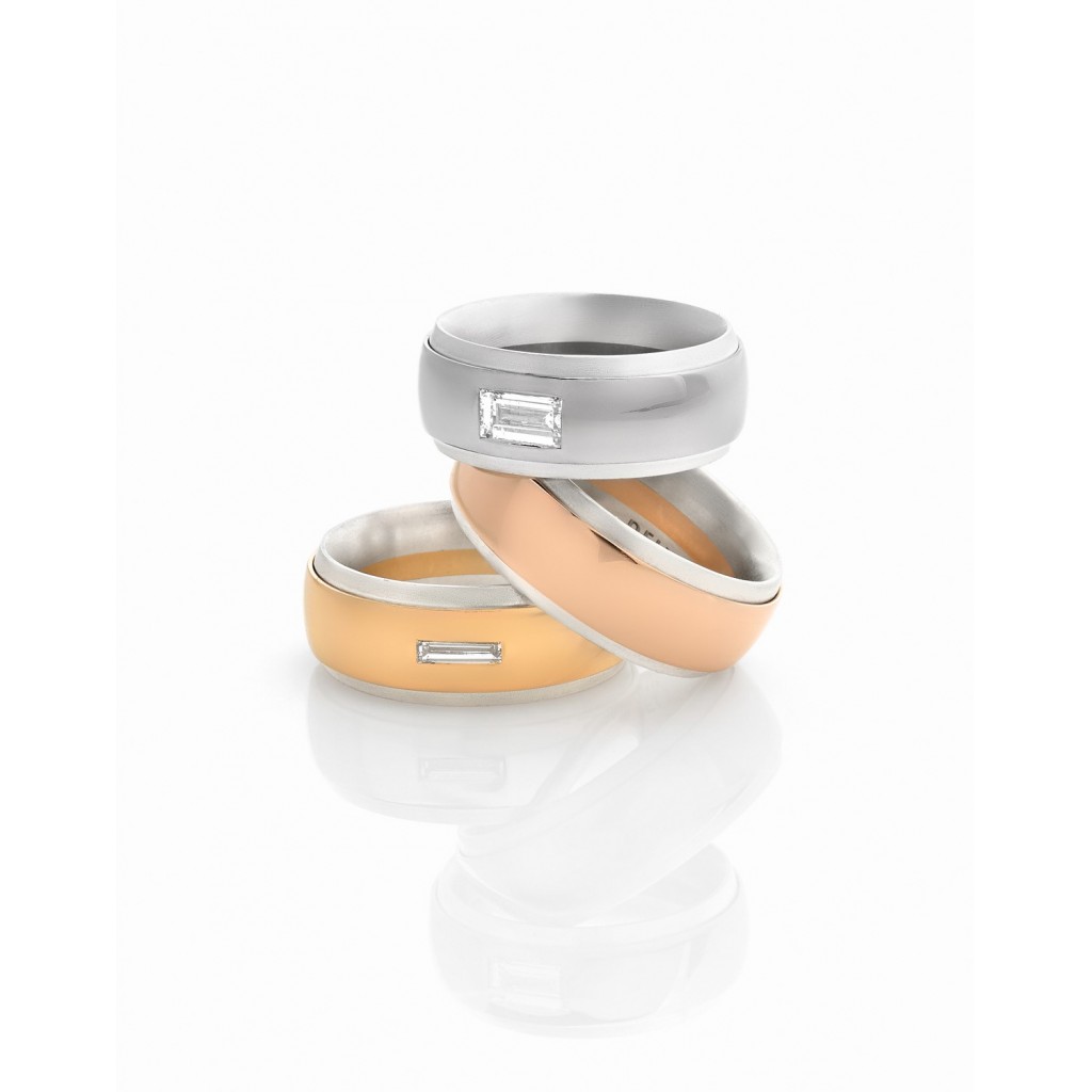 ANNEAU POOL Argent (925/1000) & Or rouge 18K (750/1000) - DFLY Paris