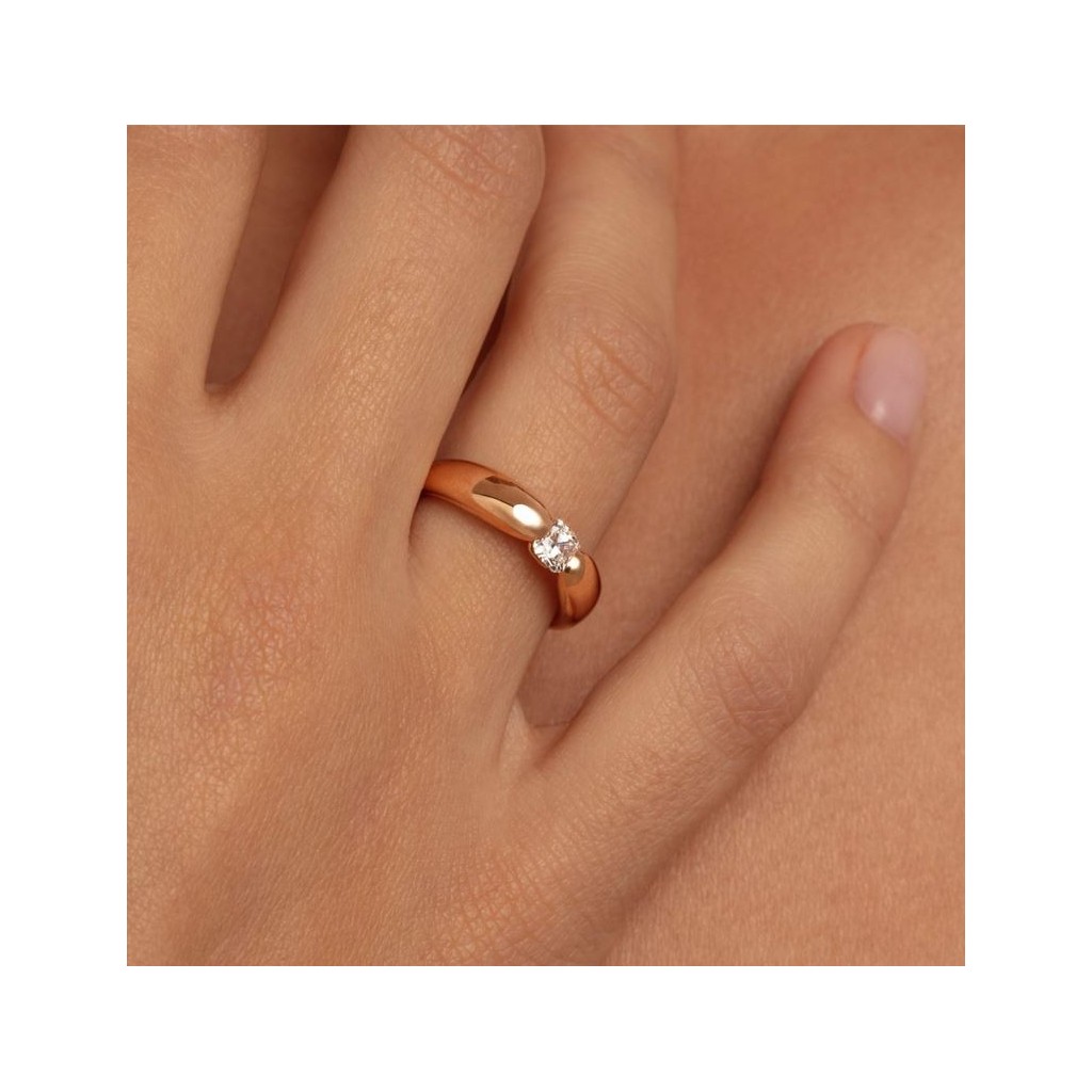 BAGUE ALCIONE Or rouge 18k (750/1000). - DFLY Paris