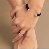 ODDITY BLACK LINE BRACELET  - DFLY Paris