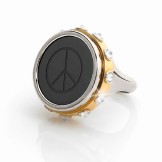 Chevalière Armour Or jaune et or gris 18 k 750/000 - DFLY Paris