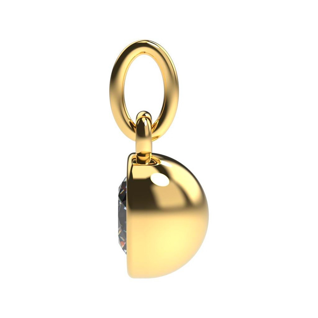 Pendant diamant cercle 1 Ct Or jaune 18k (750/1000). - DFLY Paris