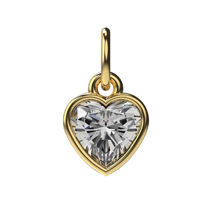 PENDANT TRILOGIE COEUR Or jaune 18k (750/1000). - DFLY Paris