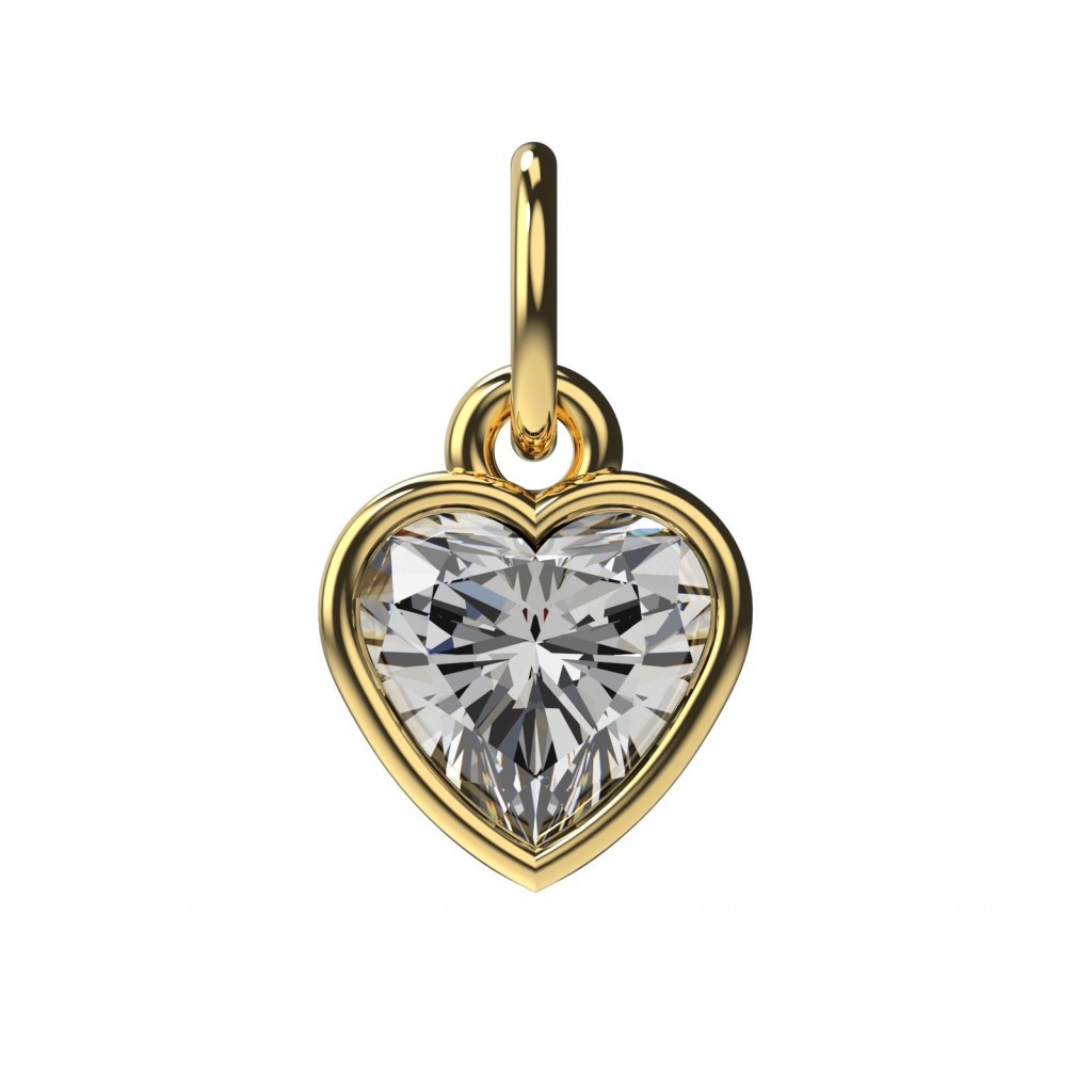 PENDANT TRILOGY HEART 18k (750/1000) Yellow Gold. - DFLY Paris