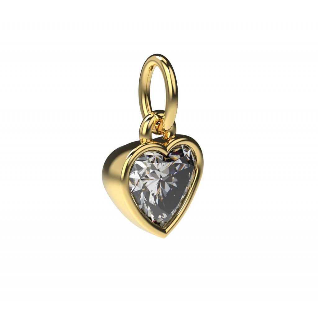 PENDANT TRILOGIE COEUR Or jaune 18k (750/1000). - DFLY Paris