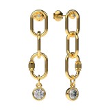 BOUCLES D'OREILLES OZ Or jaune 18k (750/1000). - DFLY Paris