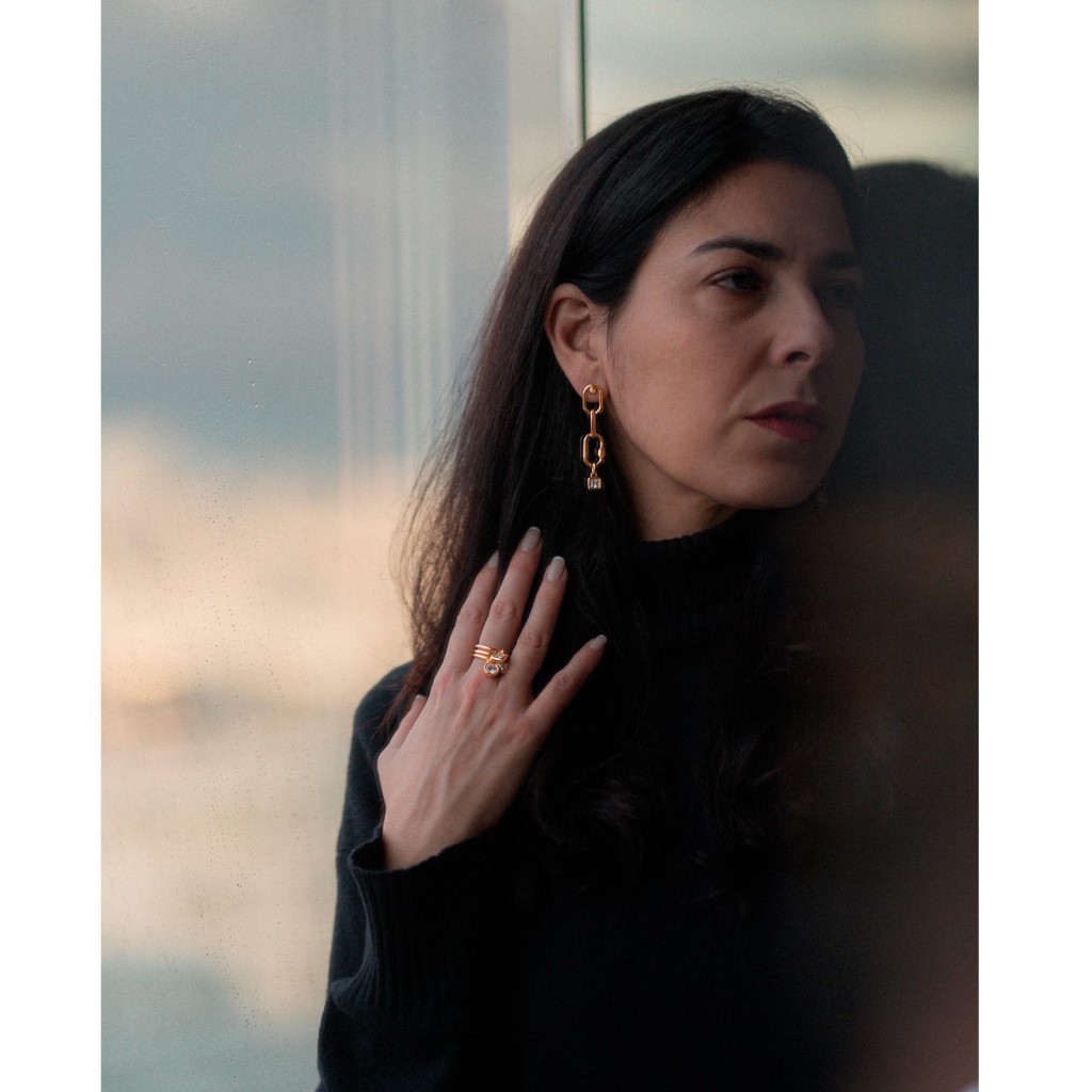 BOUCLES D'OREILLES OZ Or jaune 18k (750/1000). - DFLY Paris