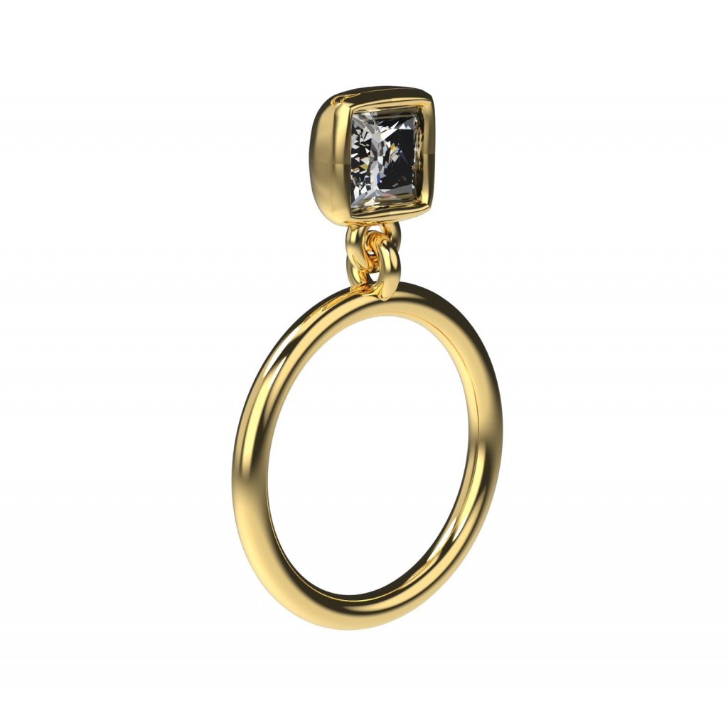 BAGUE TRILOGIE CARRÉ Or jaune 18k (750/1000). - DFLY Paris