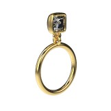 BAGUE TRILOGIE CARRÉ Or jaune 18k (750/1000). - DFLY Paris
