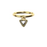 BAGUE TRILOGIE TRIANGLE Or jaune 18k (750/1000). - DFLY Paris
