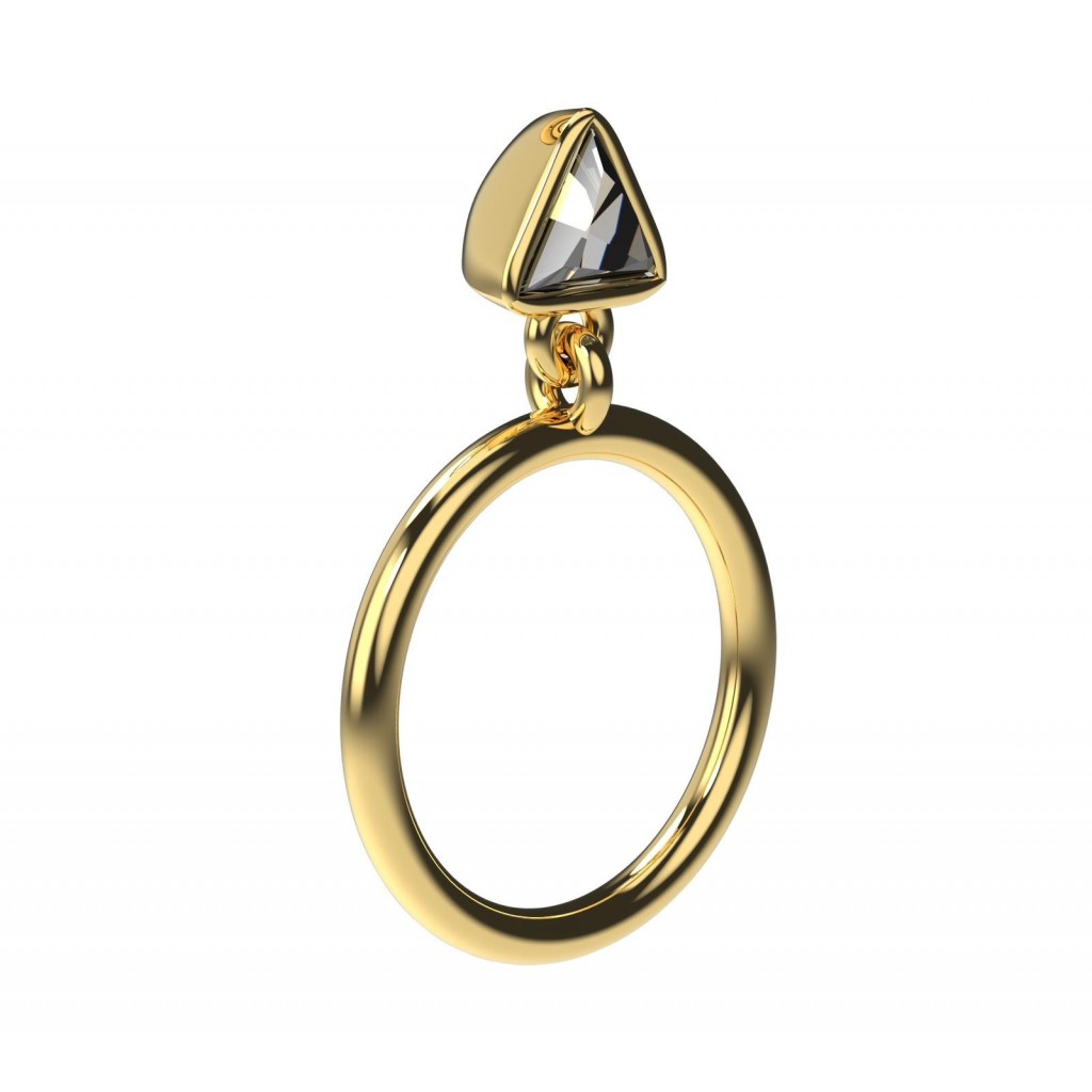 BAGUE TRILOGIE TRIANGLE Or jaune 18k (750/1000). - DFLY Paris