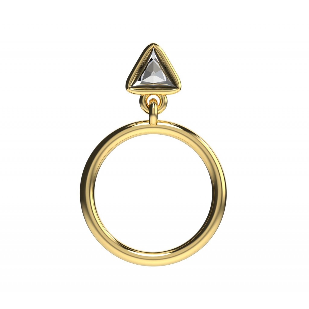 BAGUE TRILOGIE TRIANGLE Or jaune 18k (750/1000). - DFLY Paris