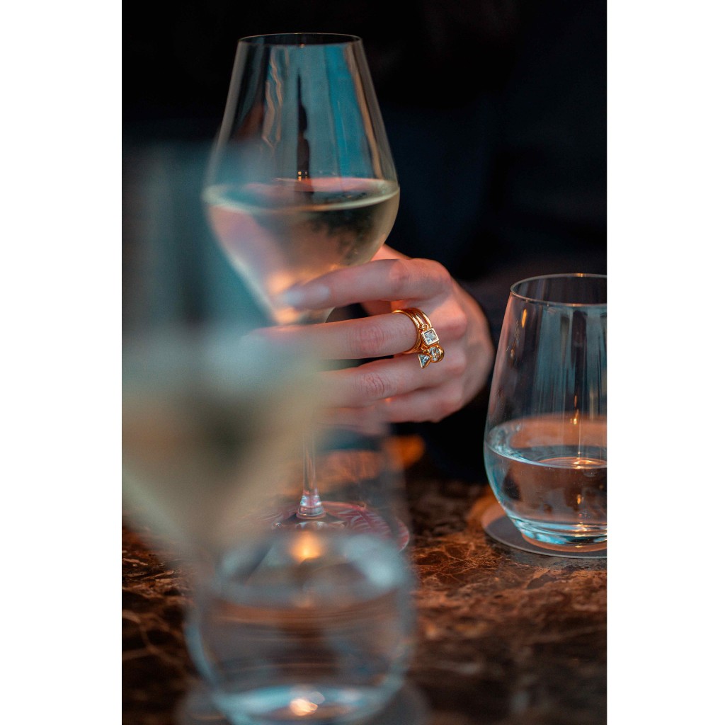 BAGUE TRILOGIE TRIANGLE Or jaune 18k (750/1000). - DFLY Paris